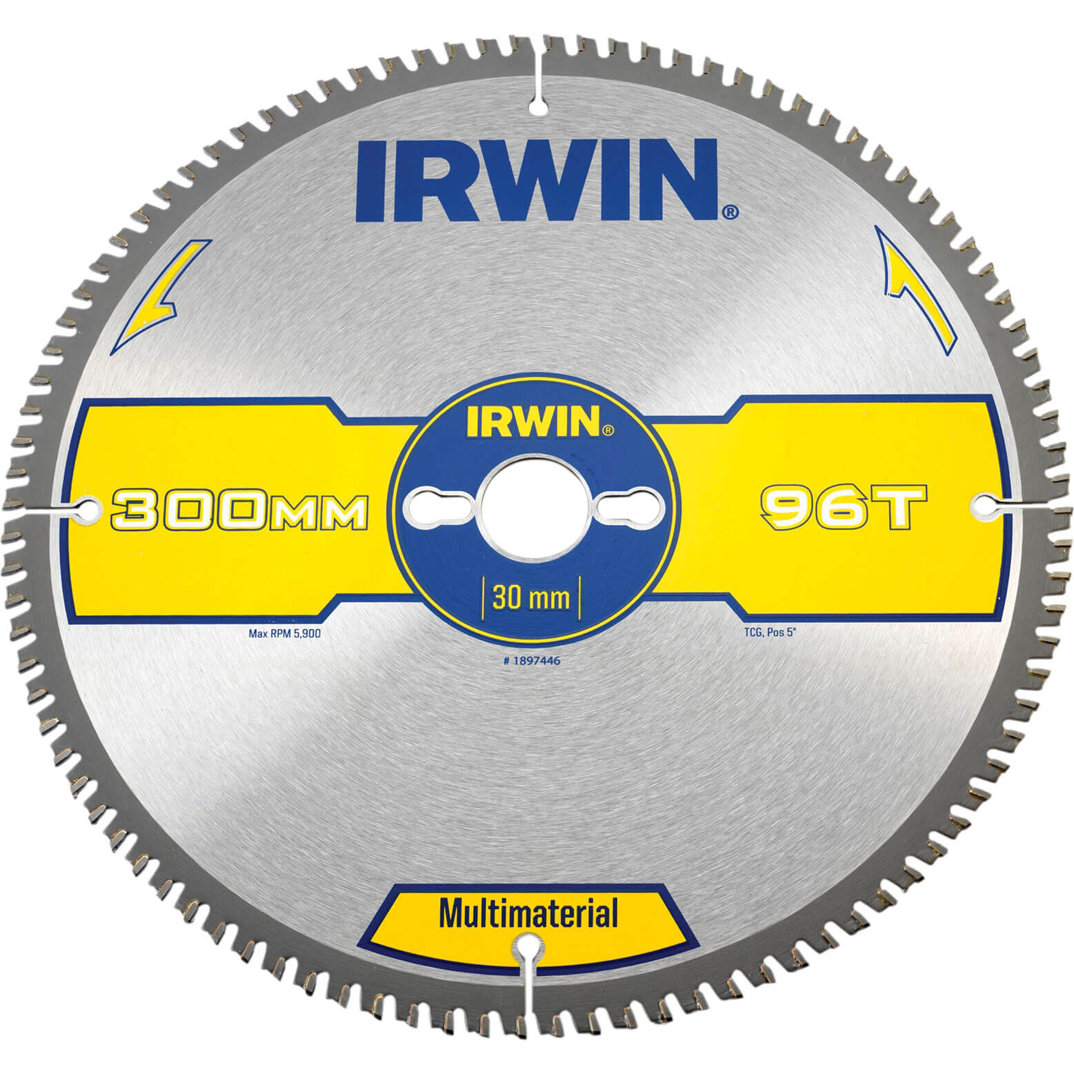 Image of Irwin Multi Material Circular Saw Blade 300mm x 30mm Bore 96 Teeth TCG Neg