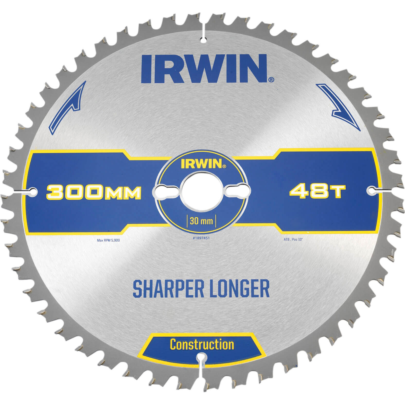 Image of Irwin Construction ATB Circular Saw Blade 300mm x 30mm Bore 48 Teeth