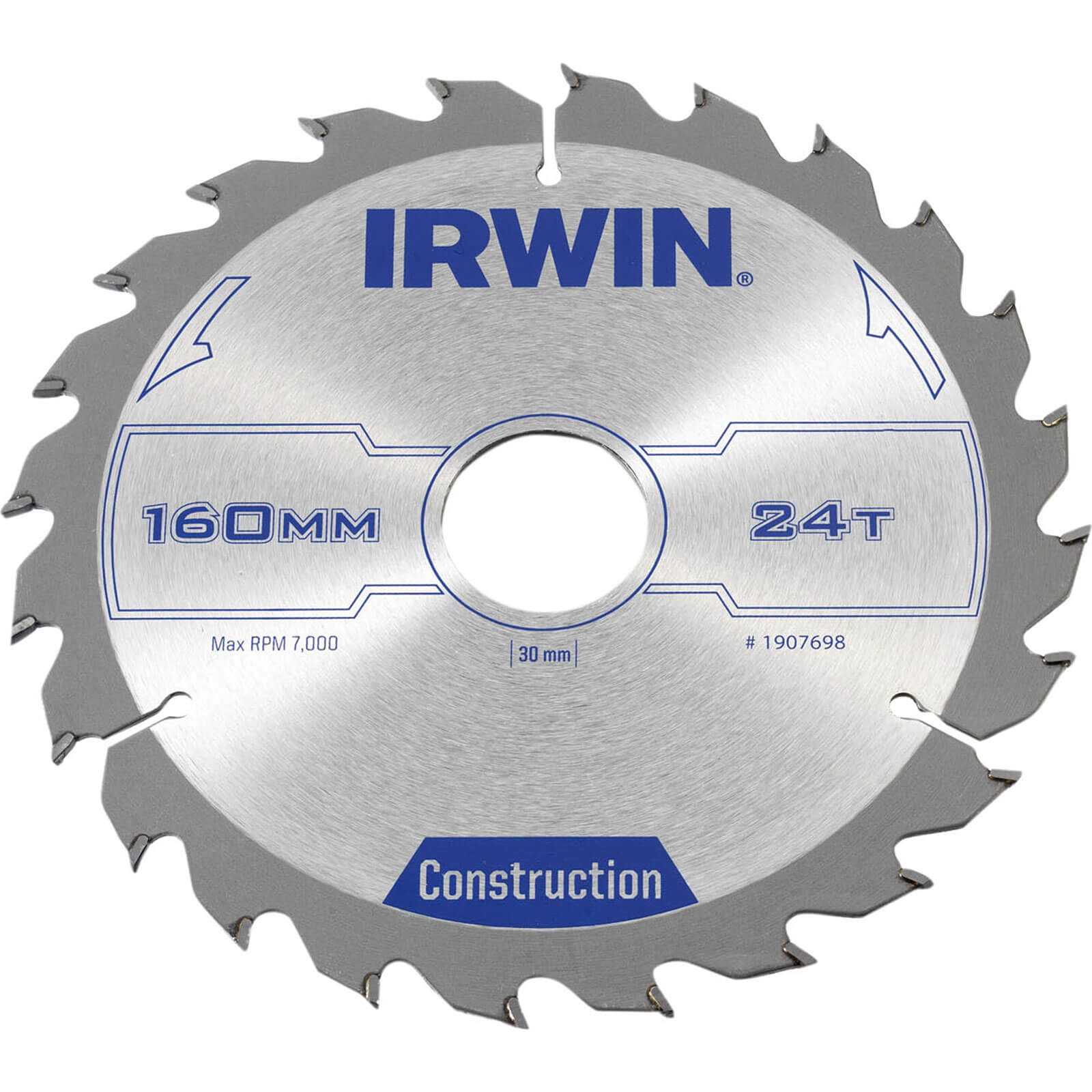 Image of Irwin Professional Circular Saw Blade 160mm x 24 Teeth x 30mm Bore for Wood