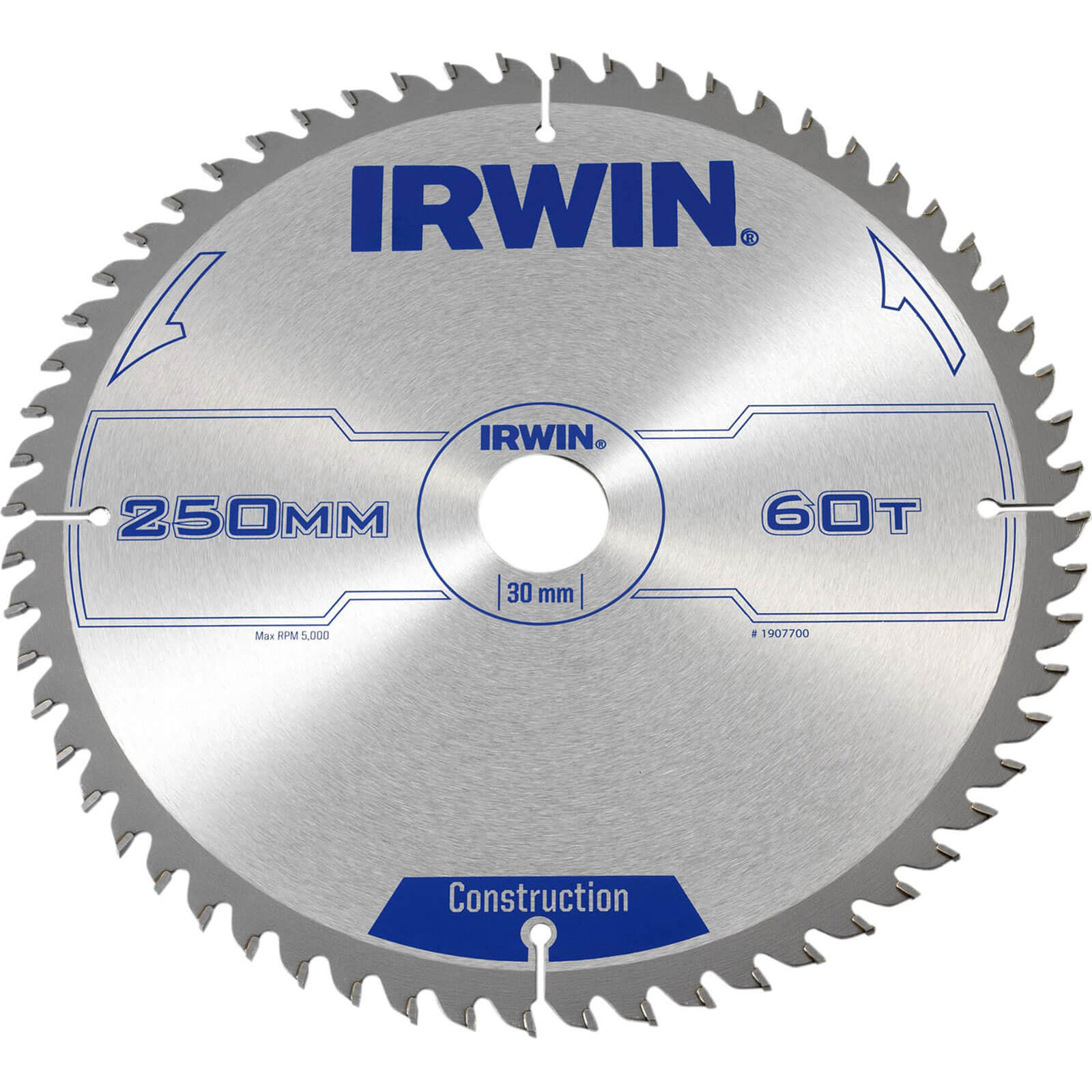 Image of Irwin Professional Circular Saw Blade 250mm x 60 Teeth x 30mm for Wood