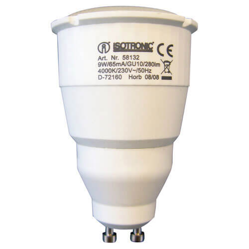 Image of Isotronic GU10 Max Compact Energy Saving Lamp 9w