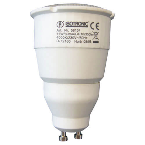 Image of Isotronic GU10 Max Compact Energy Saving Lamp 11w