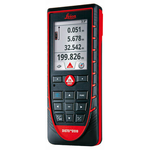 Image of Leica Disto D510 Laser Distance Measurer 200 Metre Range Metric and Imperial