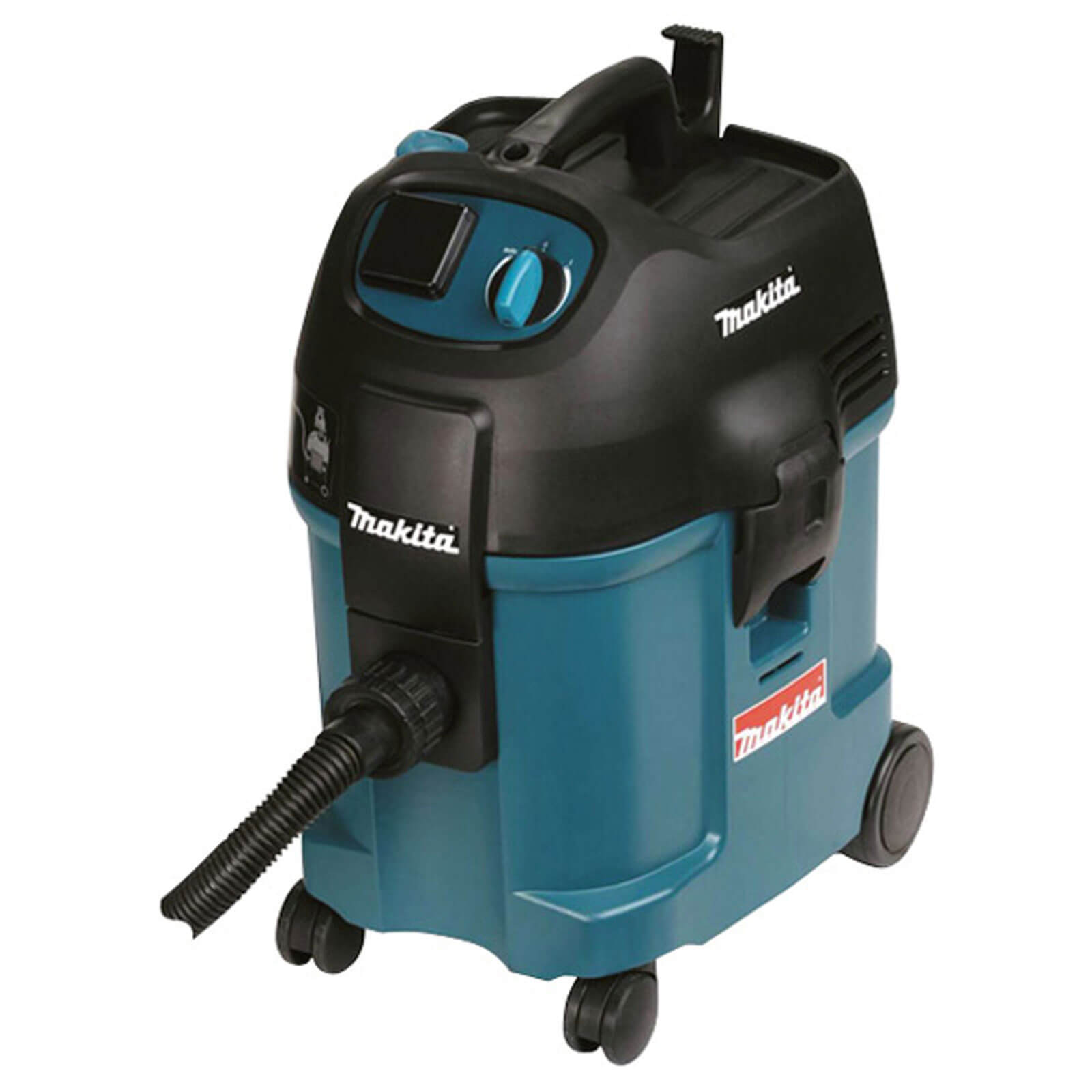 Image of Makita 446L Wet and Dry Dust Extractor with Power Tool Socket 1750w 27 Litre 110v