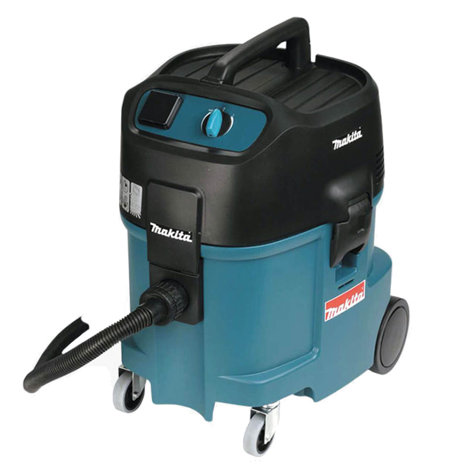 Image of Makita 447L Wet and Dry Dust Extractor with Power Tool Socket 1750w 45 Litre 110v