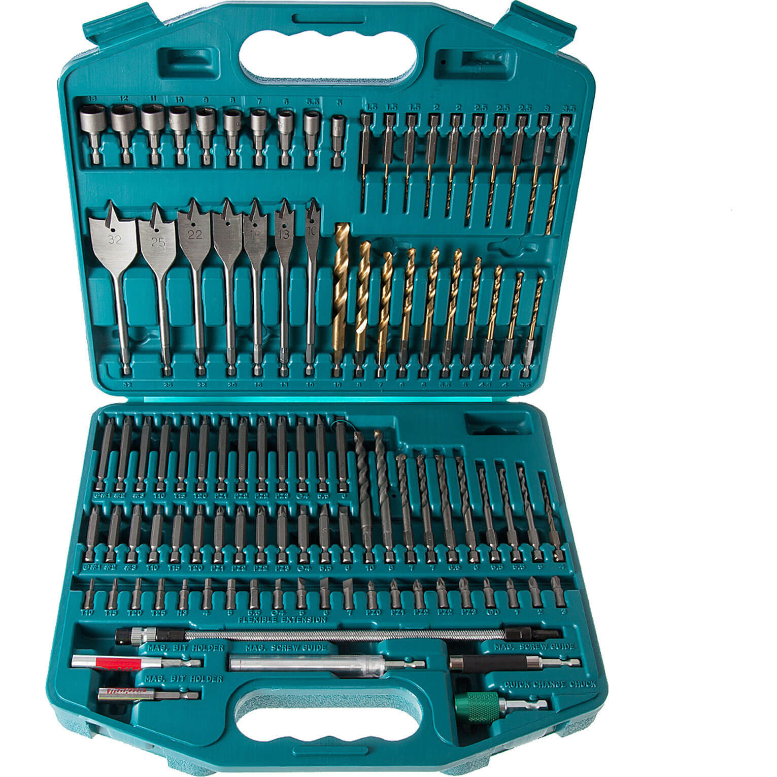 Image of Makita 98C387 100 Piece Assorted Drill Bit and Screwdriver Bit Set