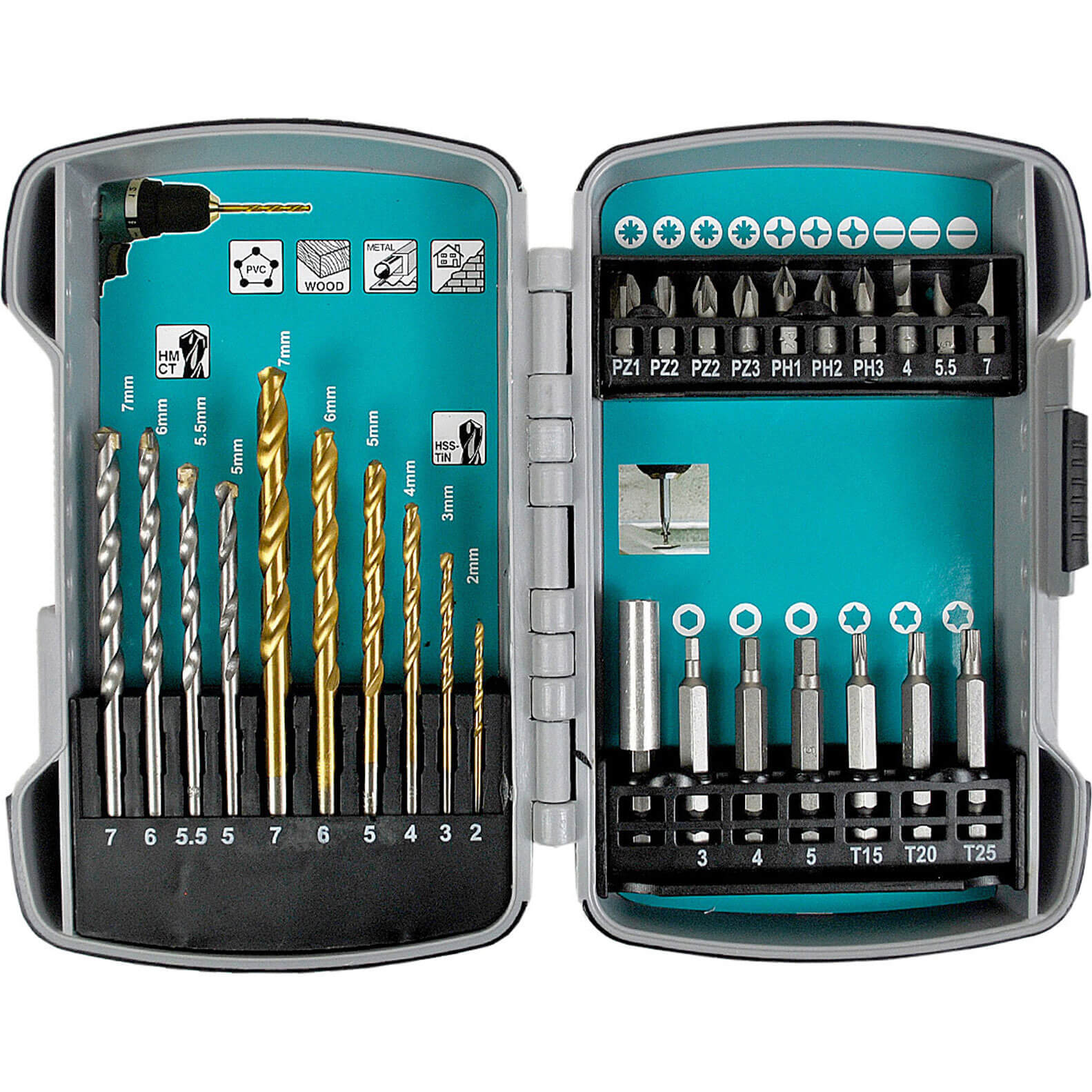 Image of Makita 27 Piece Drill and Screwdriver Bit Set