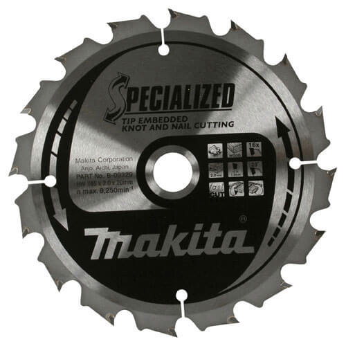 Image of Makita Specialized Tip Embedded Circular Saw Blade 270mm x 60 Teeth 30mm Bore