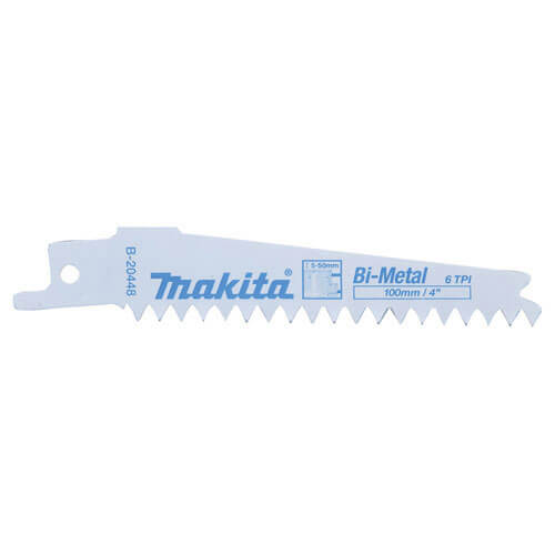 Image of Makita B20448 BiMetal Reciprocating Plasterboard Blades 100mm Pack of 5