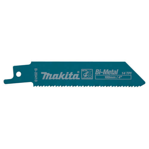 Image of Makita B20410 BiMetal Reciprocating Metal Cutting Blades 100mm Pack of 5