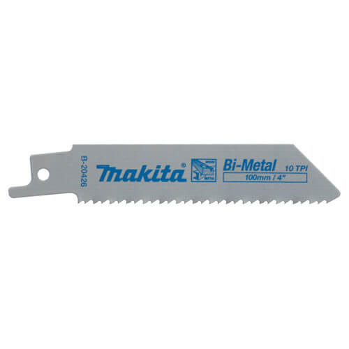 Image of Makita BiMetal Reciprocating Wood And Metal Cutting Blades 100mm Pack of 5