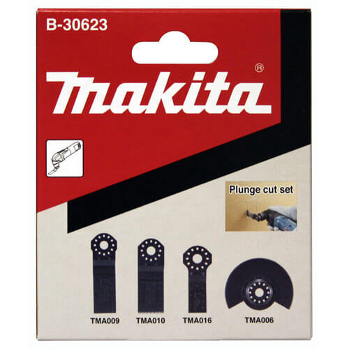 Image of Makita 4 Piece Plunge Cut Multi Tool Blade Set