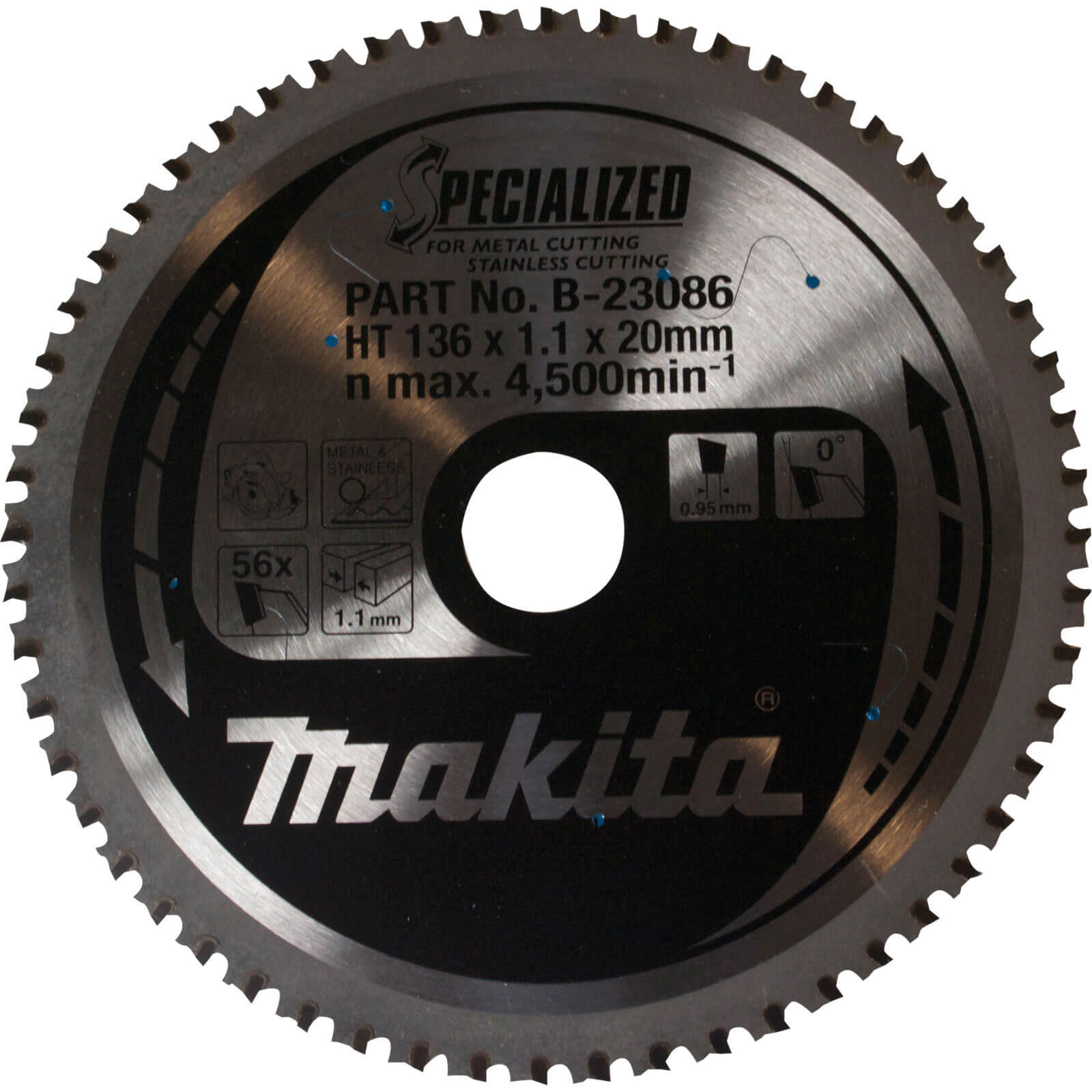 Image of Makita Specialized Stainless Steel Cutting Saw Blade 305mm x 100 Teeth 254mm