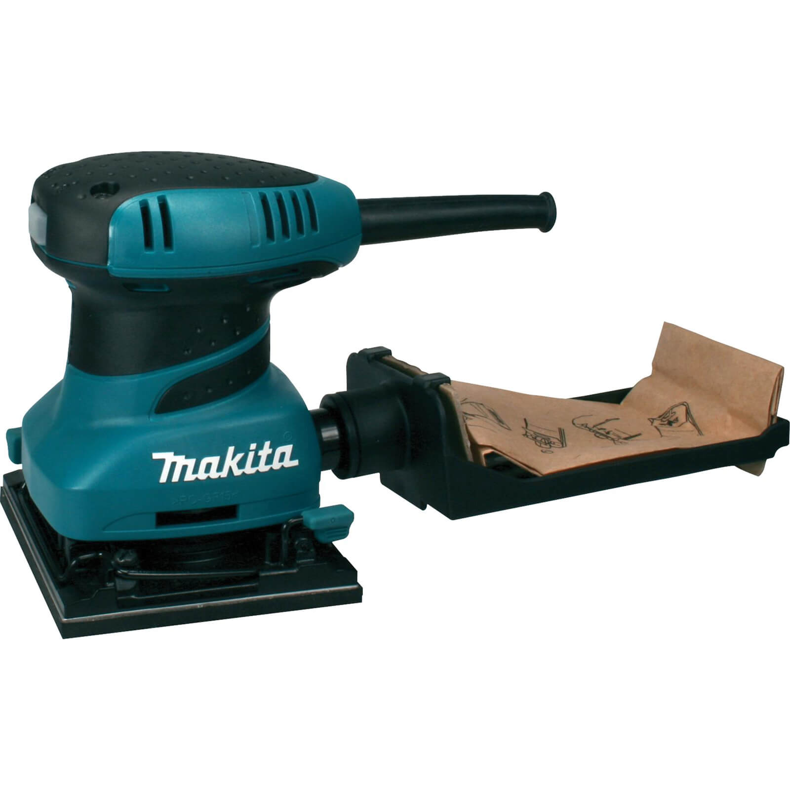 Image of Makita BO4555 Palm Sander with Hook and Loop Clamp Fixing 200w 240v