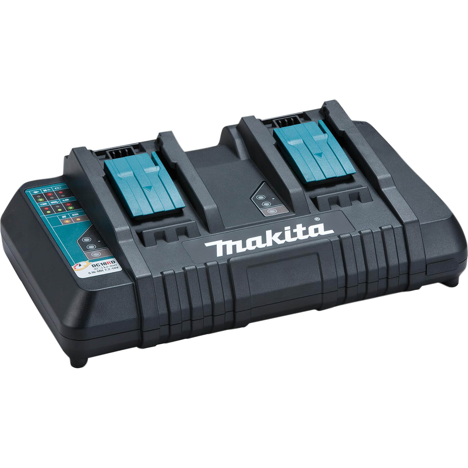 Image of Makita DC18RD Dual Battery Charger for 18v Cordless Lithium Ion Batteries