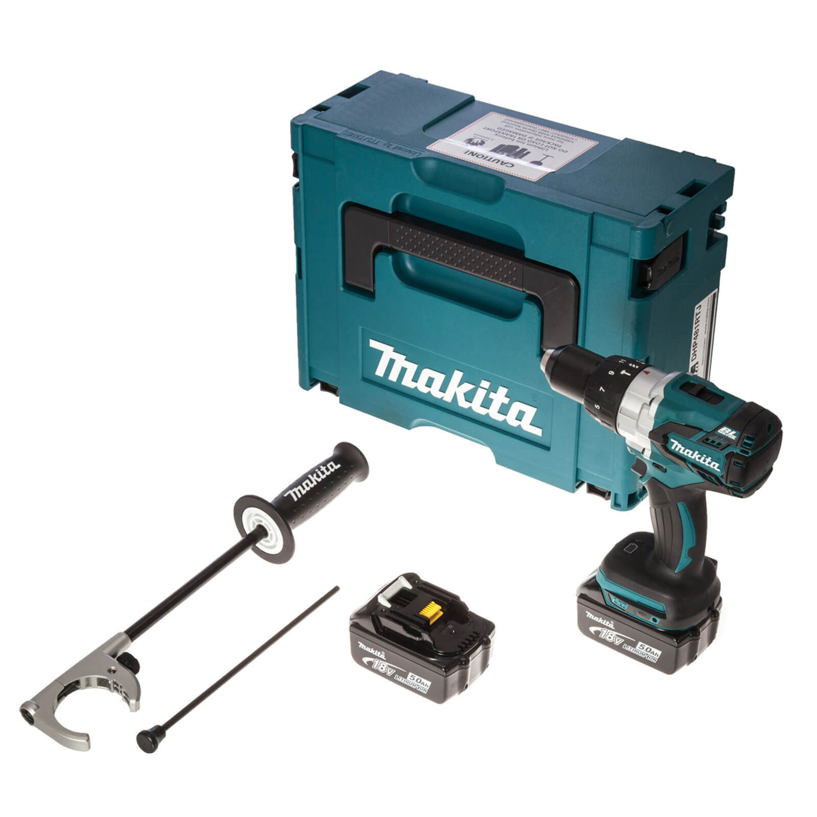 Image of Makita DHP481RTJ 18v Cordless XPT Brushless Combi Drill with 2 Lithium Ion Batteries 5ah