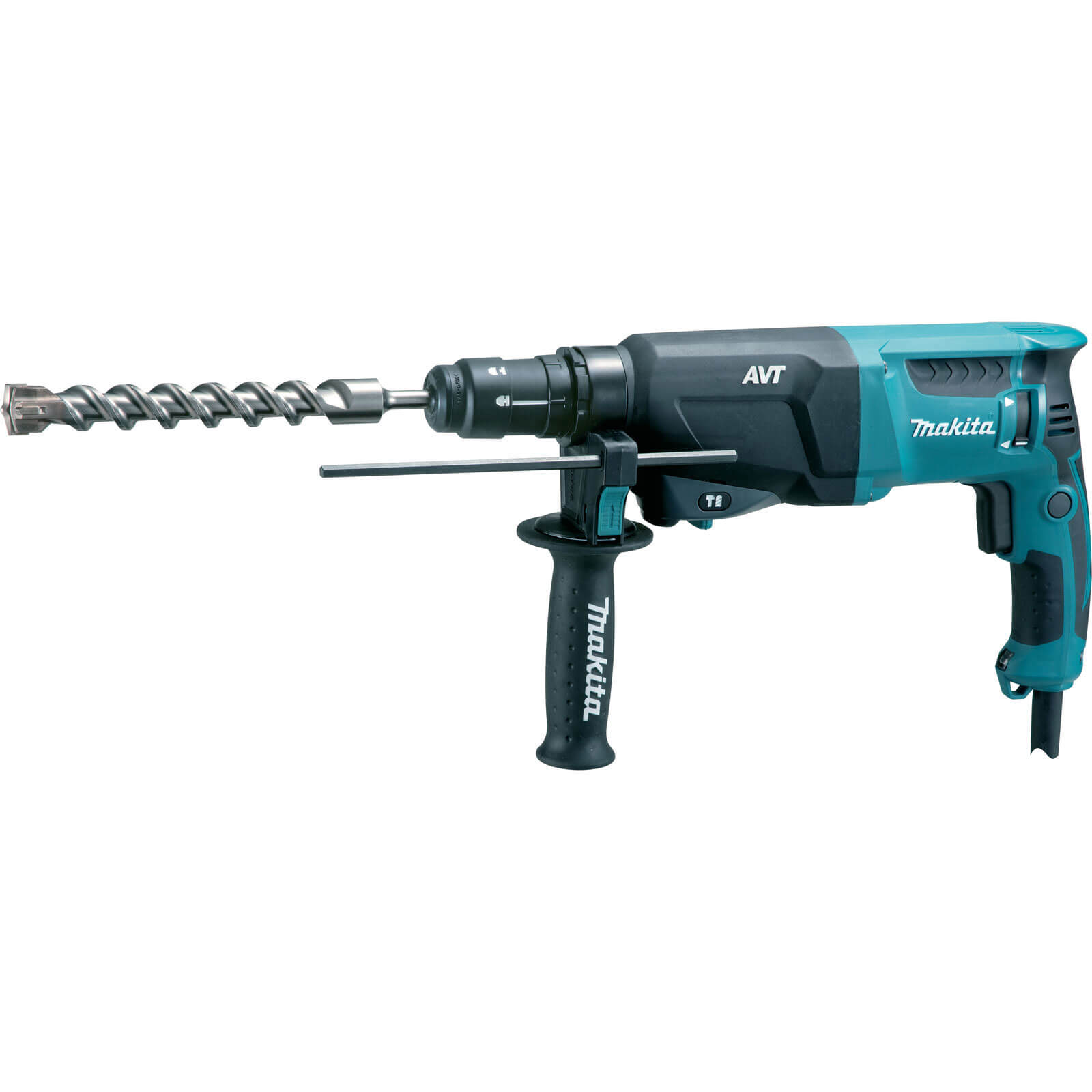 Image of Makita HR2611 FX2 SDS Plus Rotary Hammer Drill with Bit Set and Case 800w 110v