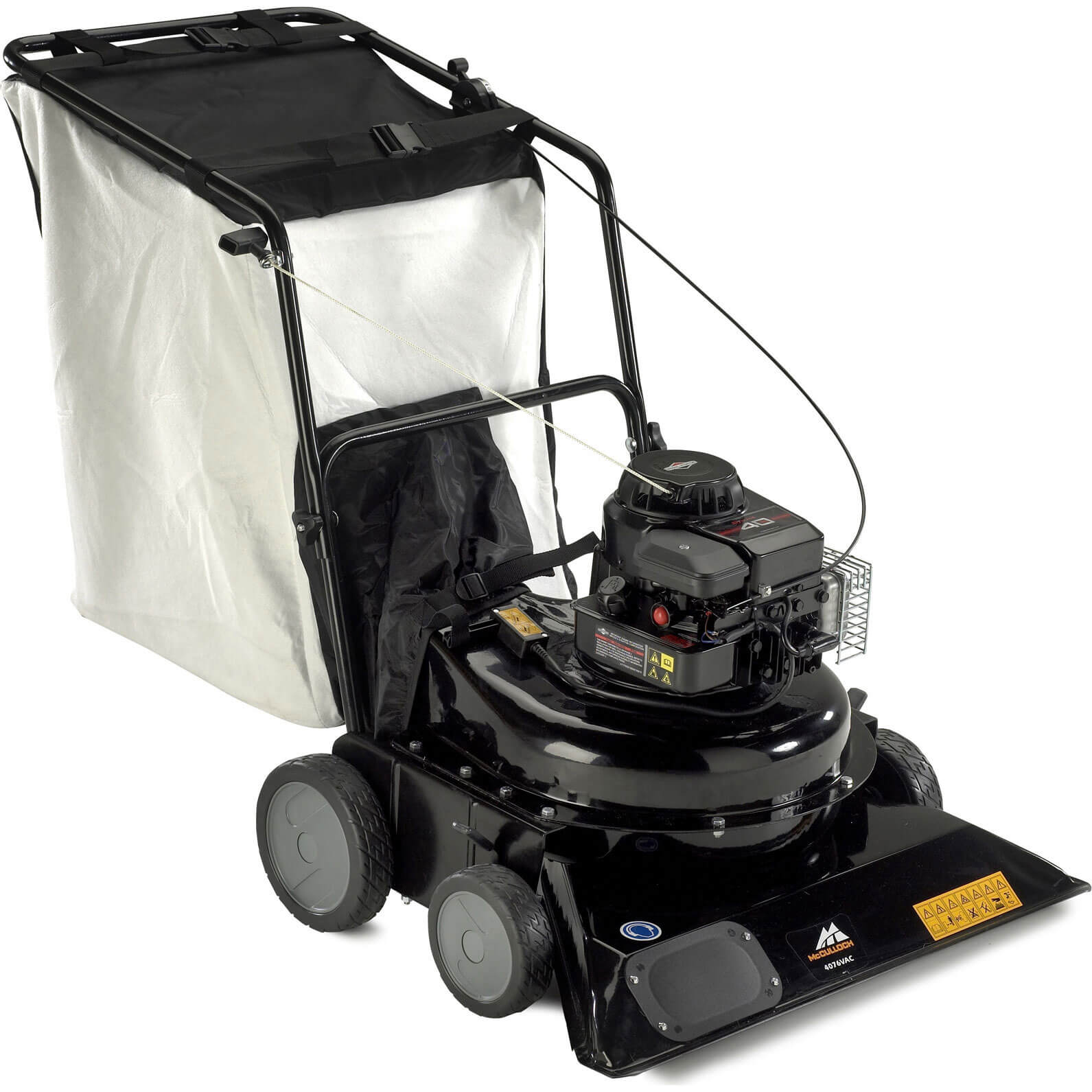 Image of McCulloch M4076 Petrol Push Wheeled Garden Vacuum 150 Litre with Briggs and Stratton Engine