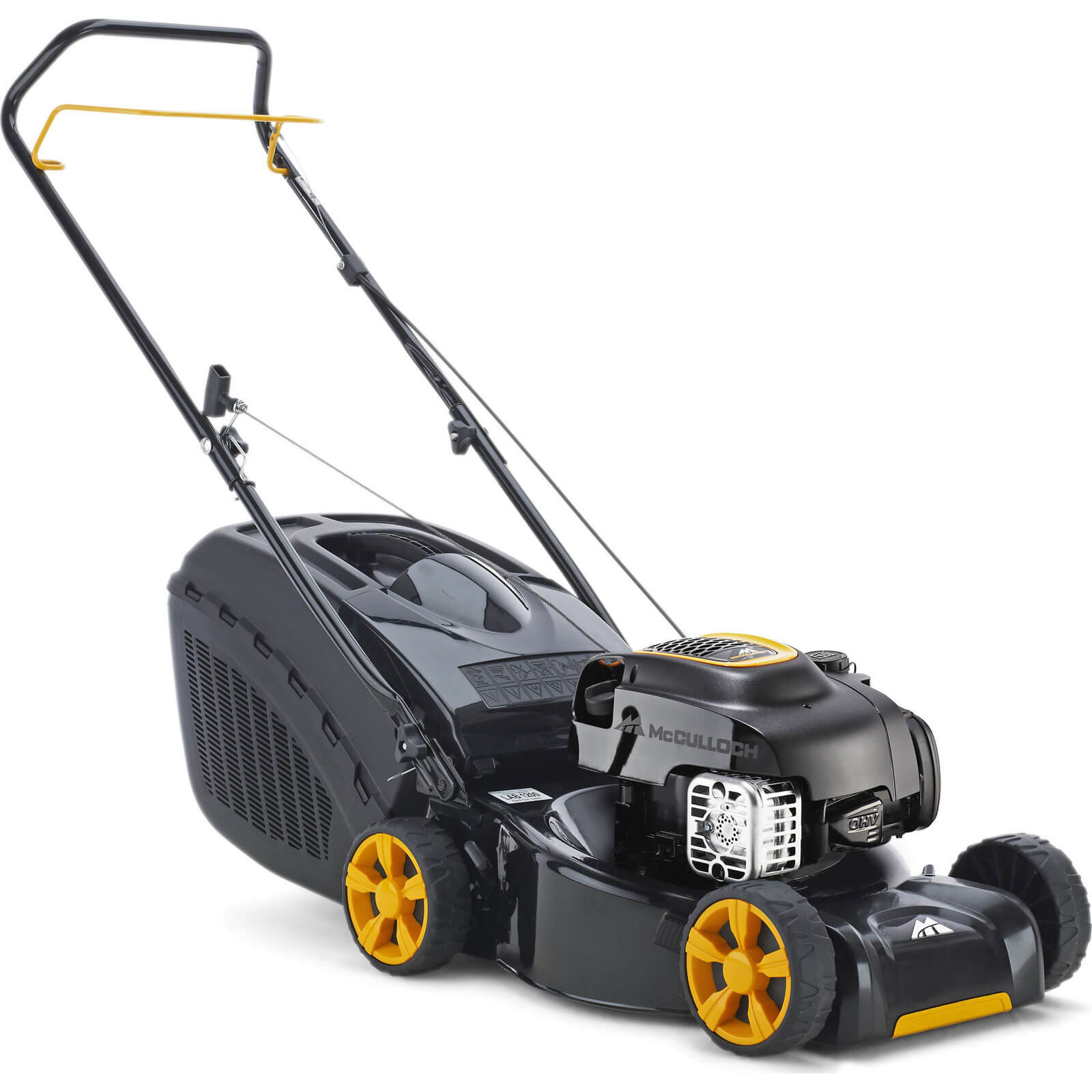 Image of McCulloch M40125 Push Petrol Rotary Lawnmower 400mm Cut with Steel Deck and Briggs and Stratton 450E 125cc Engine