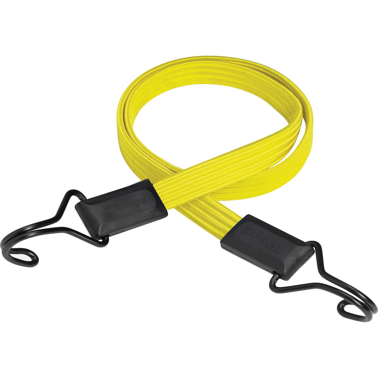 Image of MasterLock Double Hook Flat Bungee Cord Yellow 1 Metre