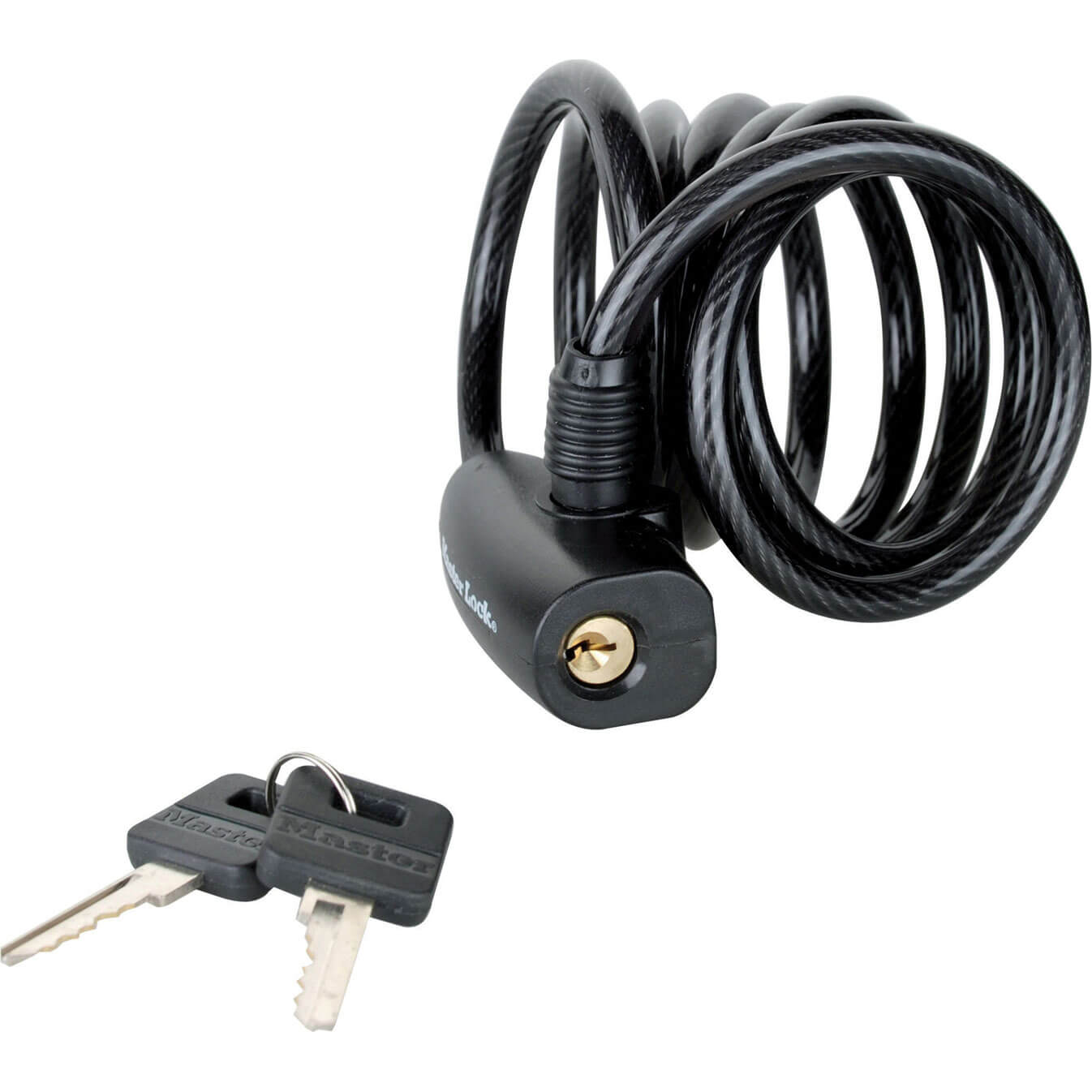 Image of MasterLock Self Coiling Keyed Cable Lock 18 Metre x 8mm