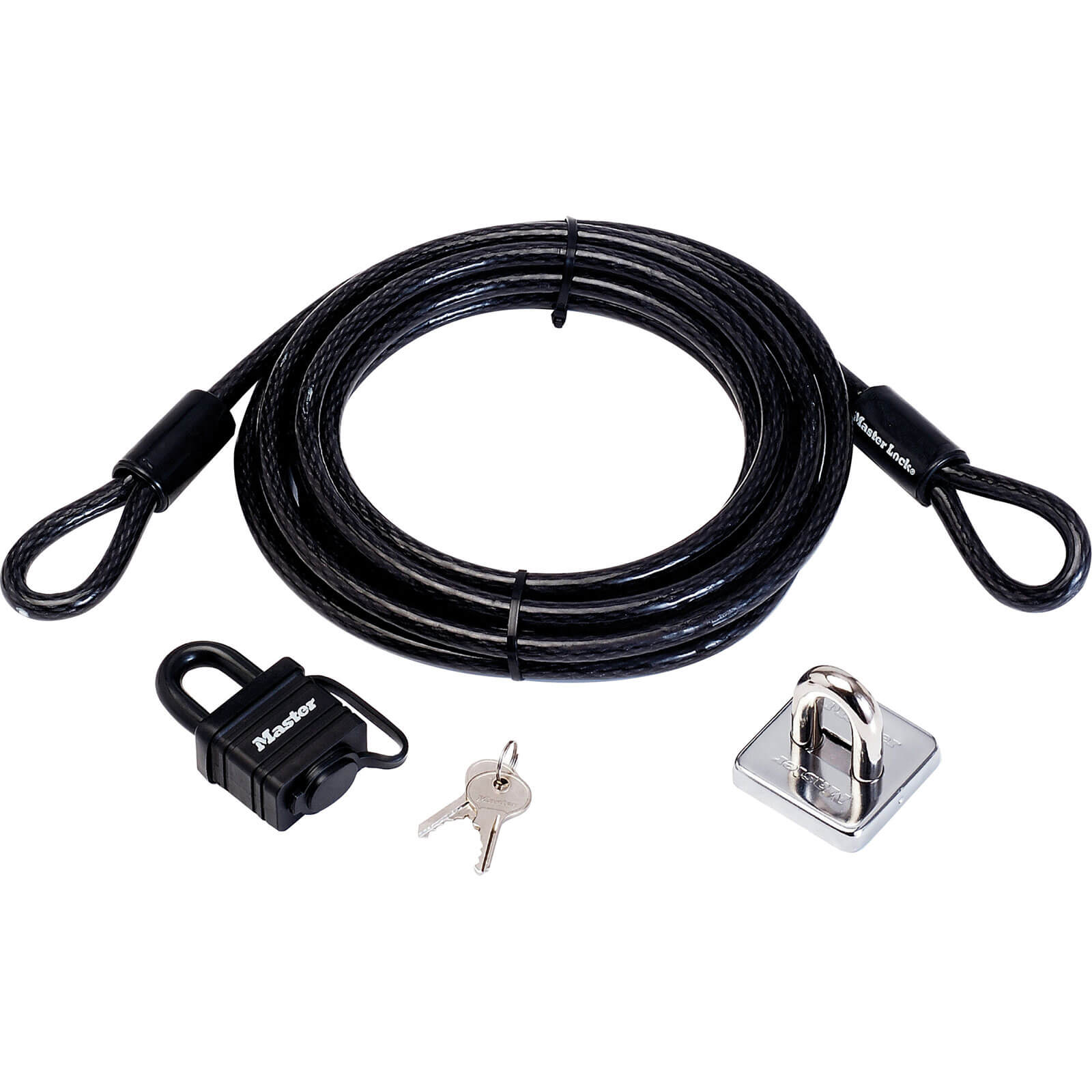 Image of Masterlock Garden Security Kit with Lock Cable and Anchor