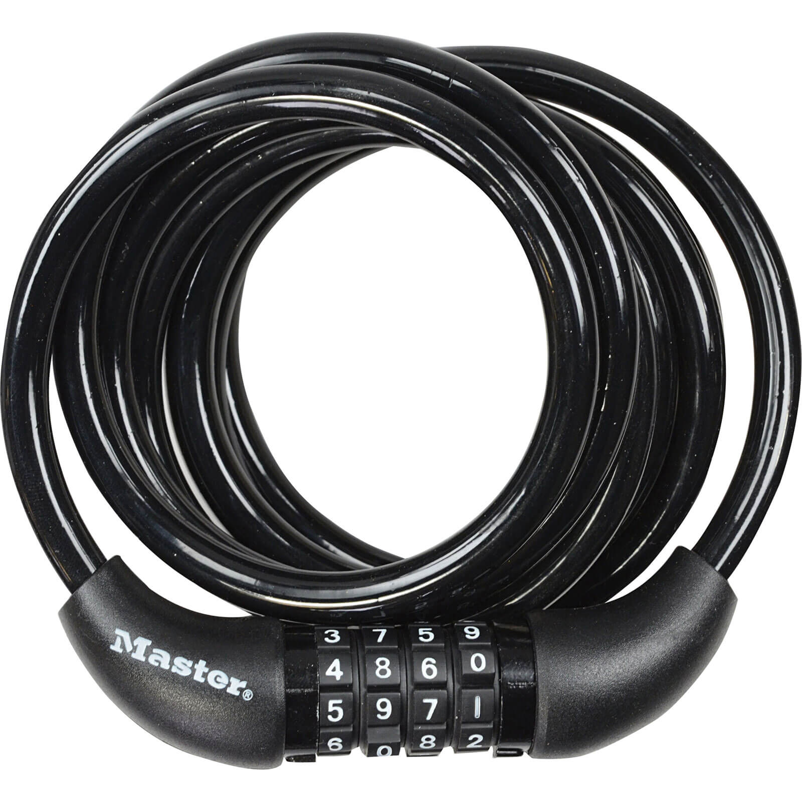 Image of MasterLock Self Coiling Combination Cable Lock 18 Metre x 8mm