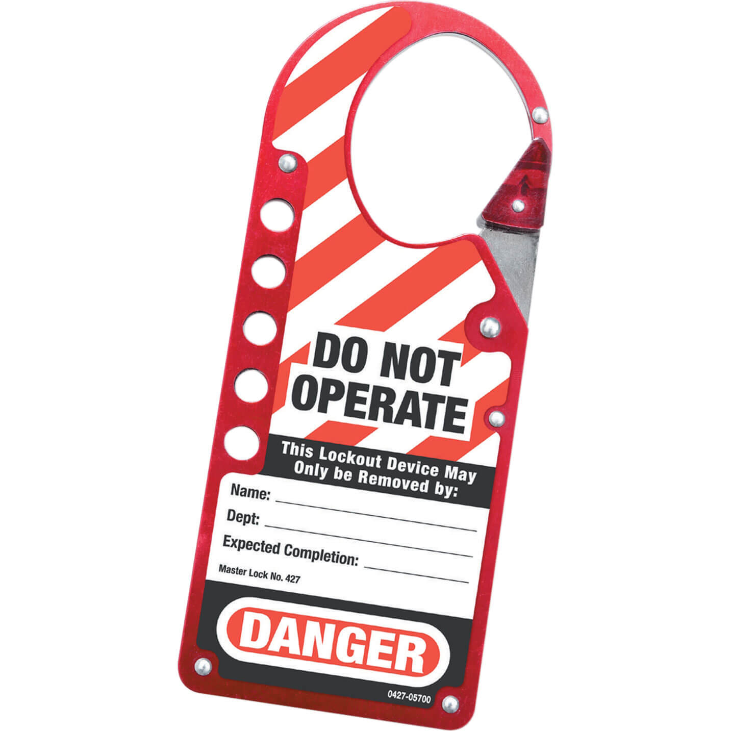 Image of MasterLock Lockout Tagout Labeled SnapOn Hasp