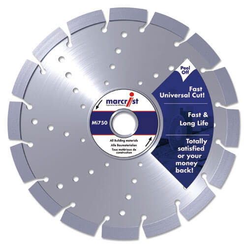 Image of Marcrist MI750 300mm x 25mm Fast Universal Angle Grinder Diamond Cutting Disc for Building Materials Concrete Natural Stone and Metal