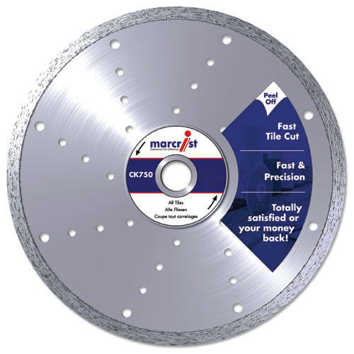 Image of Marcrist CK750 115mm Fast Angle Grinder Diamond Tile Cutting Disc for Marble Slate and Granite