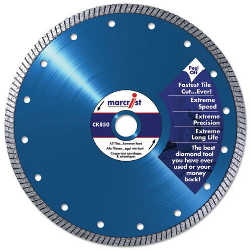 Image of Marcrist CK850 115mm Fast Angle Grinder Diamond Tile Cutting Disc for Marble Slate and Granite