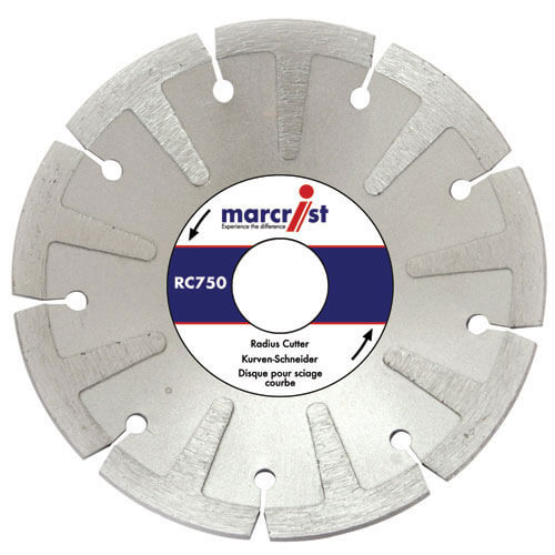 Image of Marcrist RC750 125mm Angle Grinder Diamond Radius Cutting Disc for Concrete and Natural Stone