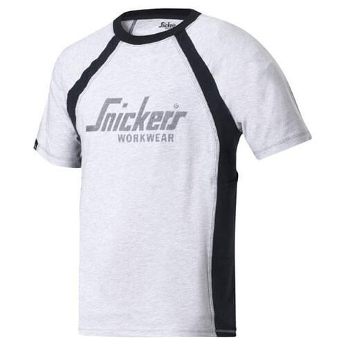 Image of Snickers T Shirt Ash GreyNavy Large