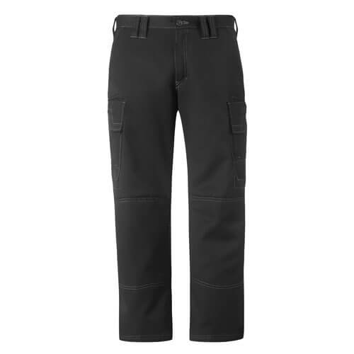 Image of Snickers Mens Service Line Cargo Trousers Black 31 Waist and 28 Leg