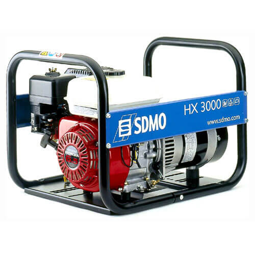 Image of SDMO HX 3000 Portable Petrol Generator 3 Kw 375 Kva with Honda GX200 Engine