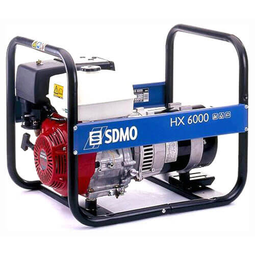 Image of SDMO HX 6000 Portable Petrol Generator 55 Kw 68Kva with Honda GX390 Engine