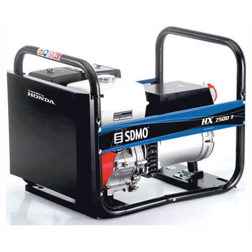 Image of SDMO HX 7500T 3 Phrase Portable Petrol Generator 6 Kw 75 Kva with Honda GX390 Engine