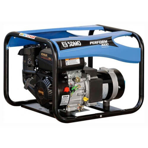 Image of SDMO PERFORM 3000 Portable Gas Petrol Generator 3 Kw 375 Kva with Kohler CH270 Engine