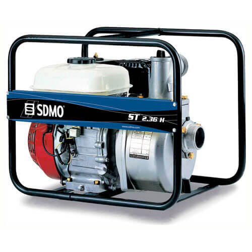 Image of SDMO ST236H Petrol Clean Water Surface Water Pump 2 50mm 29 Metre Lift 36000 Litres Hour Max Flow with Honda GX120 Engine