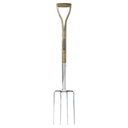 Image of Spear and Jackson Traditional Stainless Steel Digging Fork with 712mm Wooden Handle