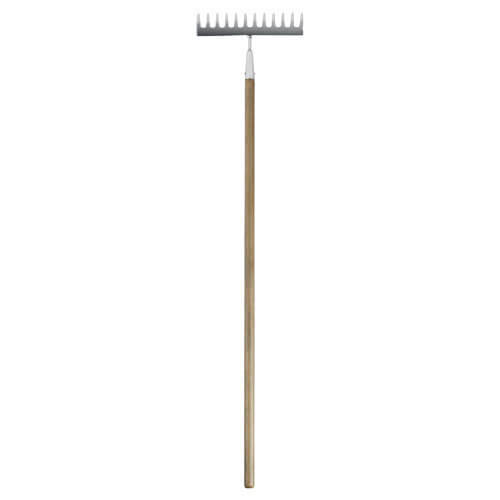 Image of Spear and Jackson Traditional Stainless Steel Soil Rake 12 Teeth with 1219mm Wooden Handle