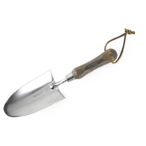 Image of Spear and Jackson Traditional Stainless Steel Tanged Hand Trowel with 127mm Wooden Handle