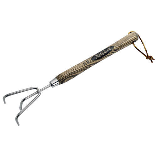 Image of Spear and Jackson Traditional Stainless Steel 3 Prong Hand Cultivator with 305mm Wooden Handle