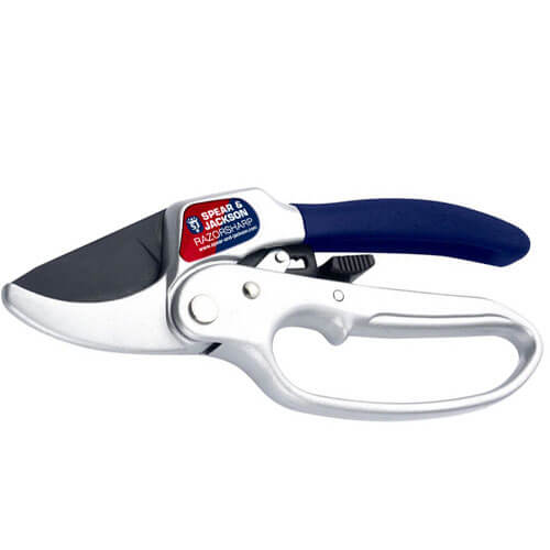 Image of Spear and Jackson Razorsharp Advance Ratchet Action Anvil Secateurs Max Cut 20mm