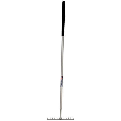 Image of Spear and Jackson Neverbend Carbon Garden Soil Rake 12 Teeth with 1370mm Handle