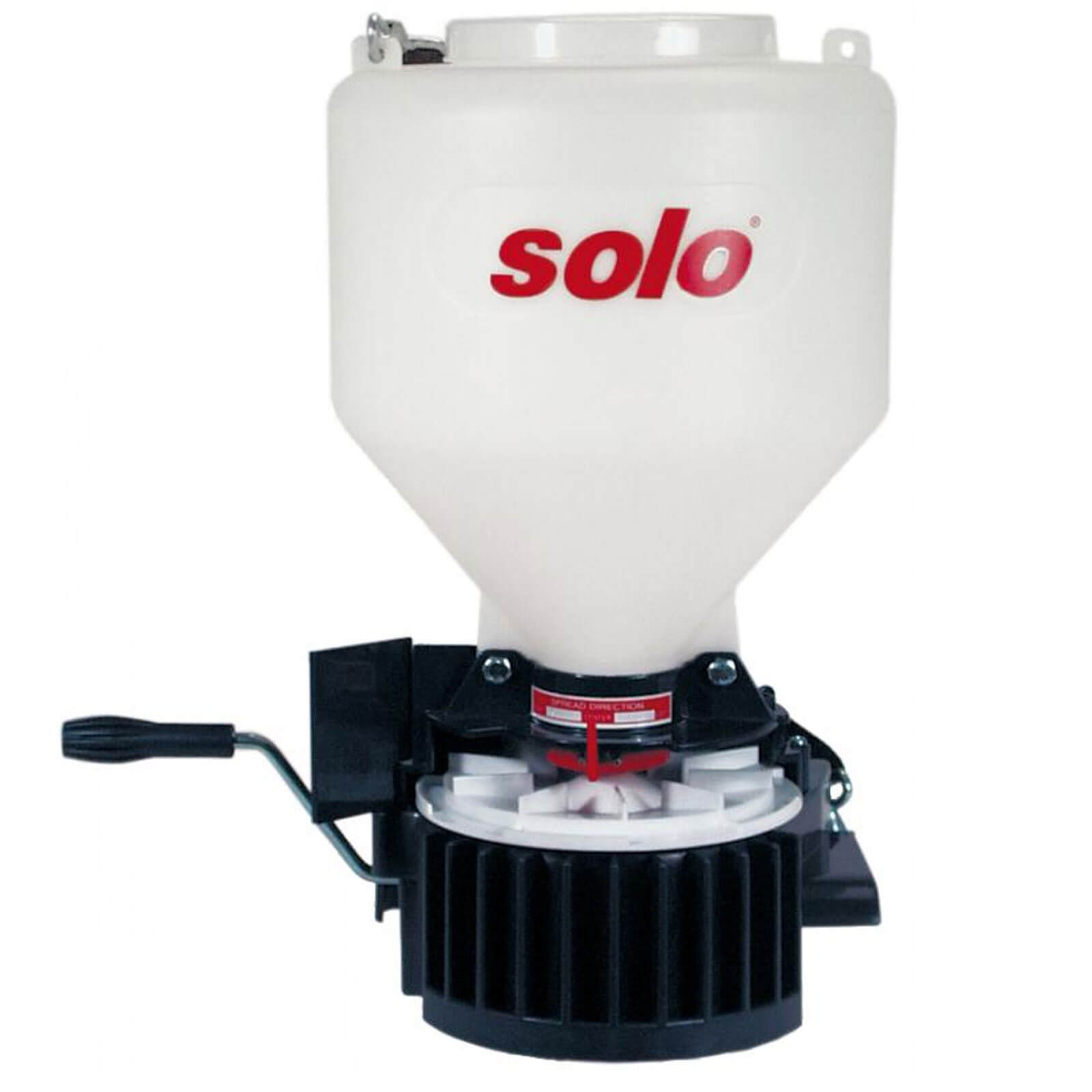 Image of Solo 421 Manual Crank Feed Grass and Salt Drop Spreader 9kg Capacity with Adjustable Chest Strap