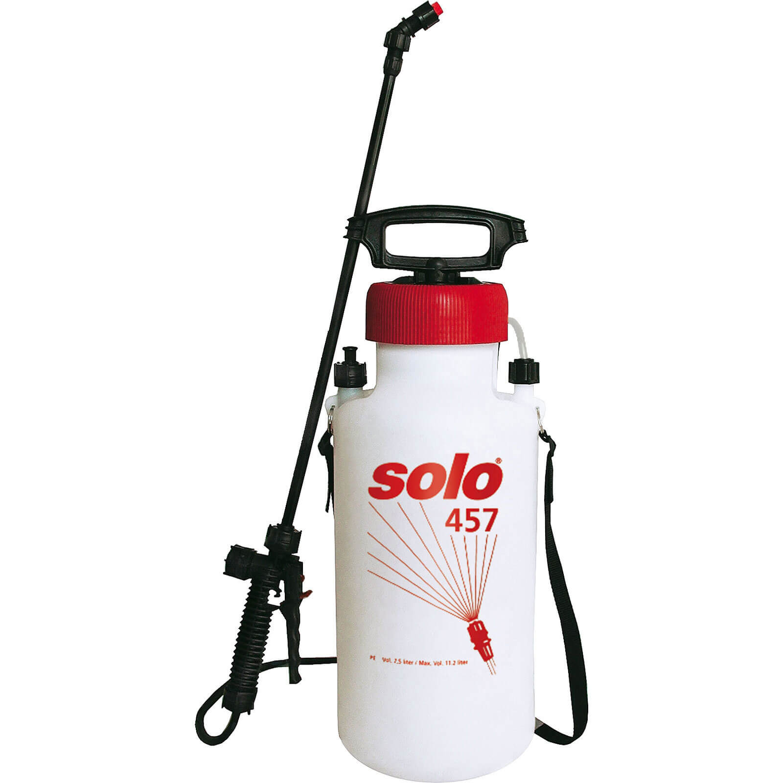 Image of Solo 457 Pro Pressure Sprayer for Chemicals and Water 9 Litres Holds 7 Litres with 500mm Spray Lance