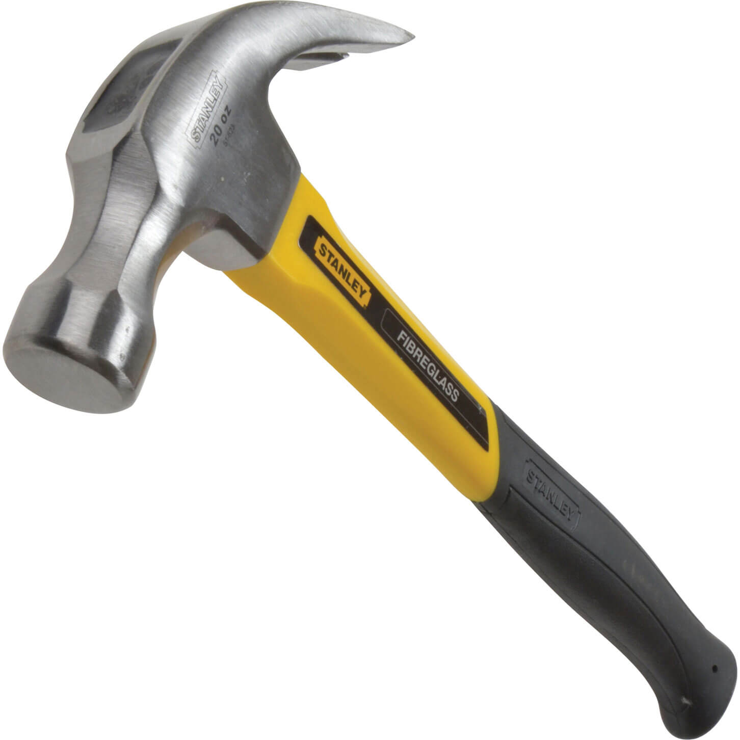 Image of Stanley Fibreglass Curved Claw Hammer 20 oz