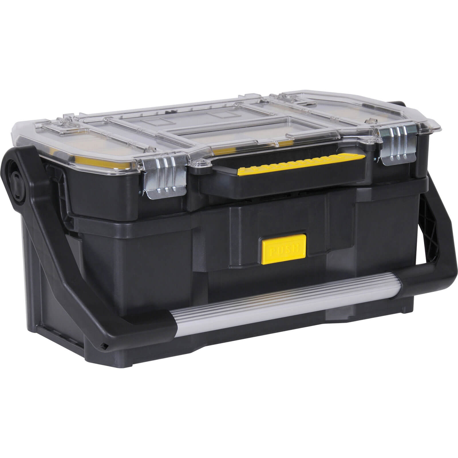 Image of Stanley Plastic Tote Tool Box with Removeable Top Tool Organiser 560mm 22