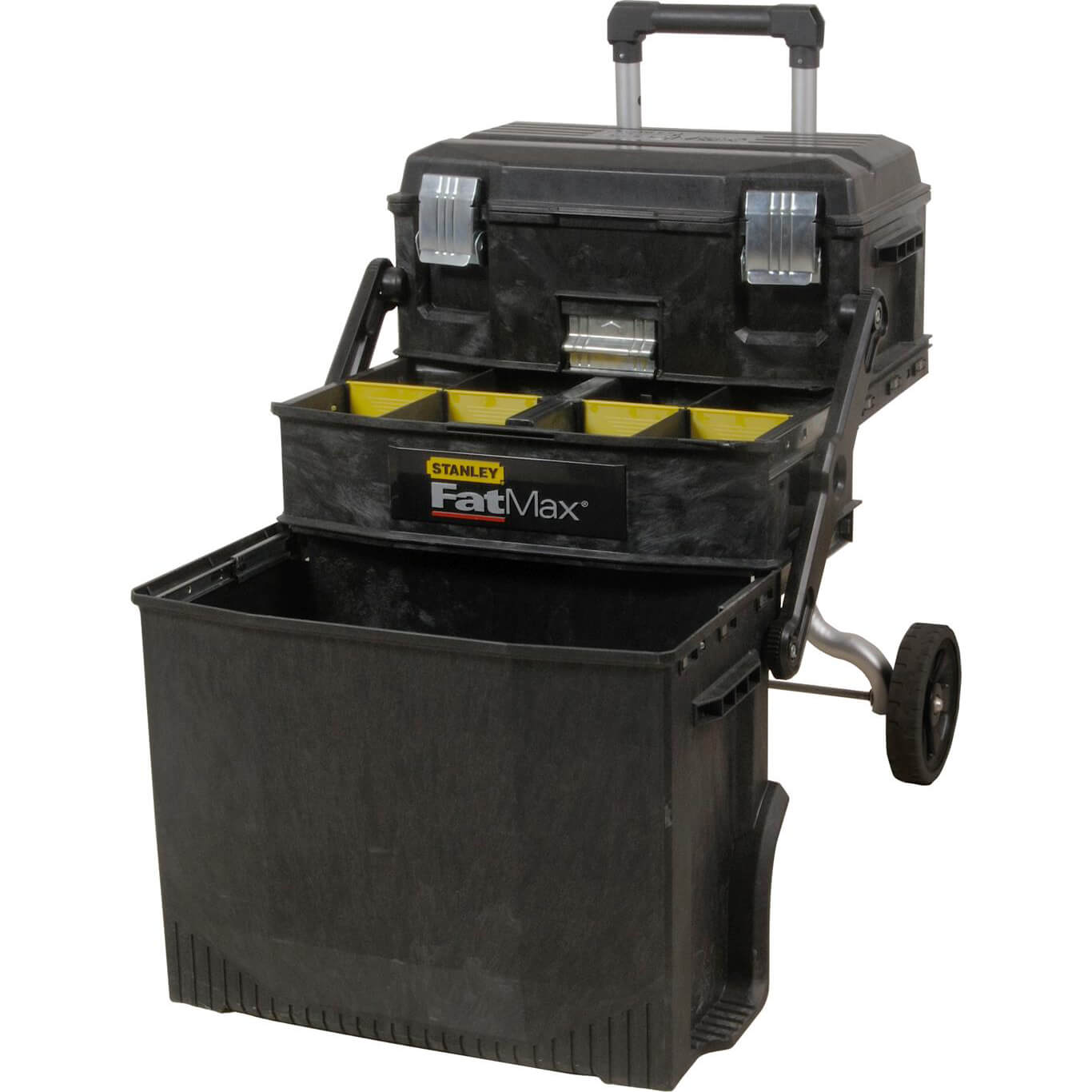 Image of Stanley FatMax Rolling Cantilever Workshop Tool Box with Wheels Black